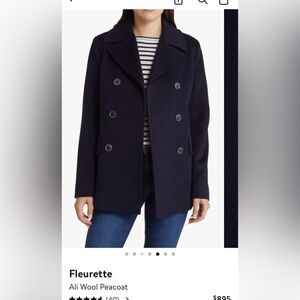 Fleurette Women's Classic Navy Peacoat